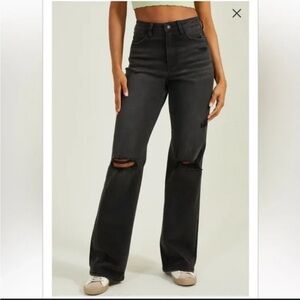 Altar'd State Black Straight Leg Ripped Jeans